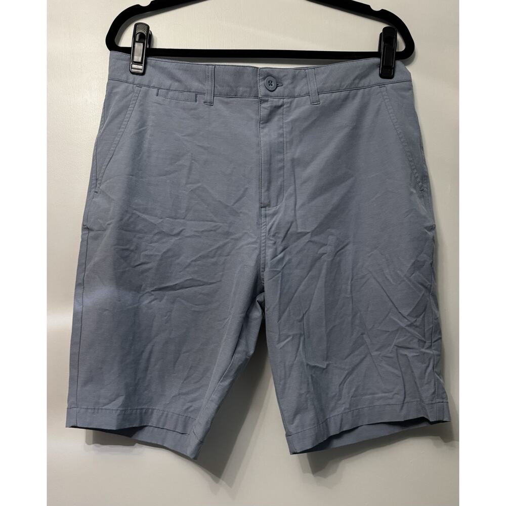 johnnie-O Shorts Mens 33 Blue Gray Performance Stretch Chino Golf Casual Hybrid